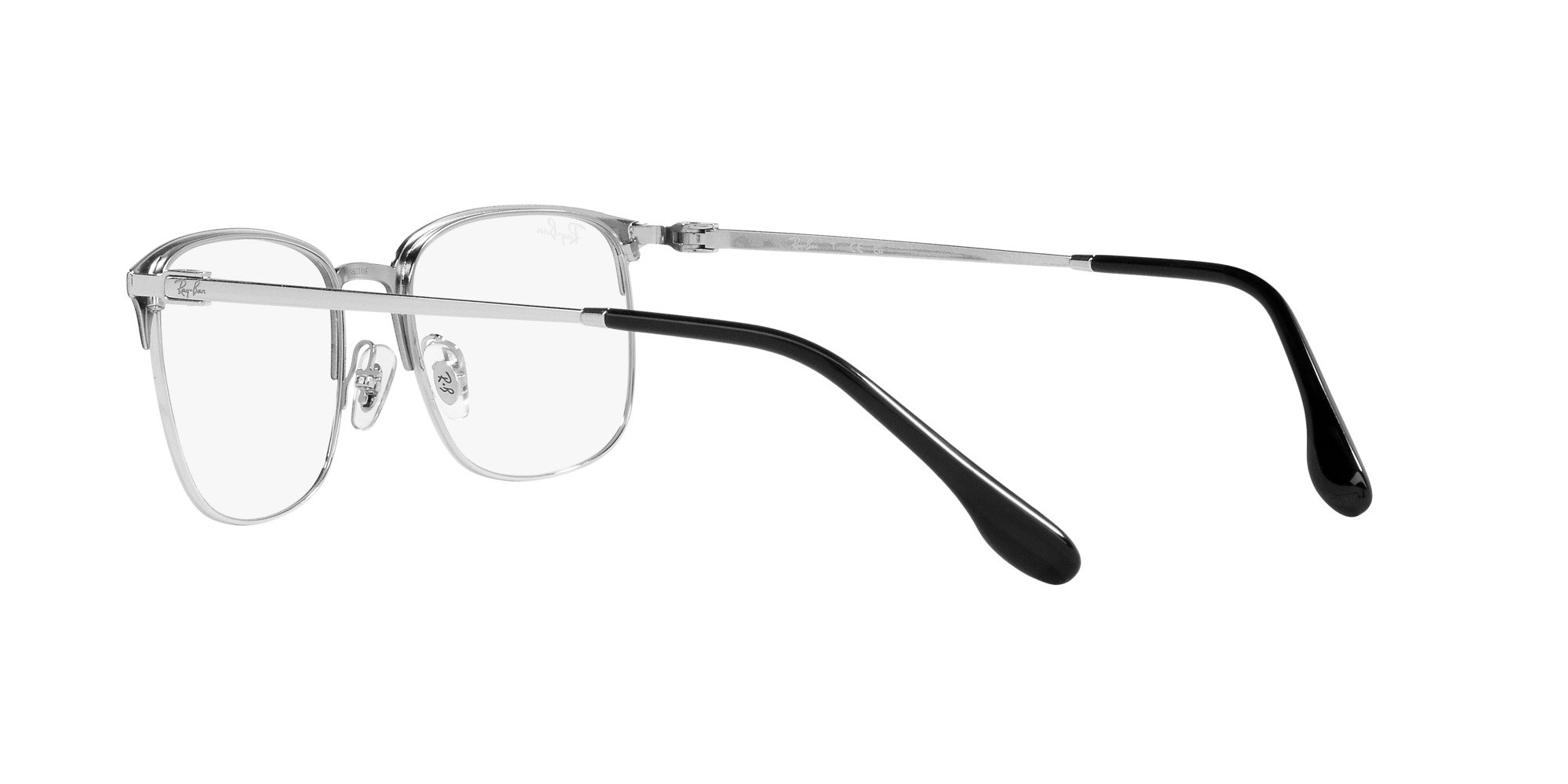 Das Bild zeigt die Korrektionsbrille RX6494 2861 von der Marke Ray Ban in Schwarz/Silber.