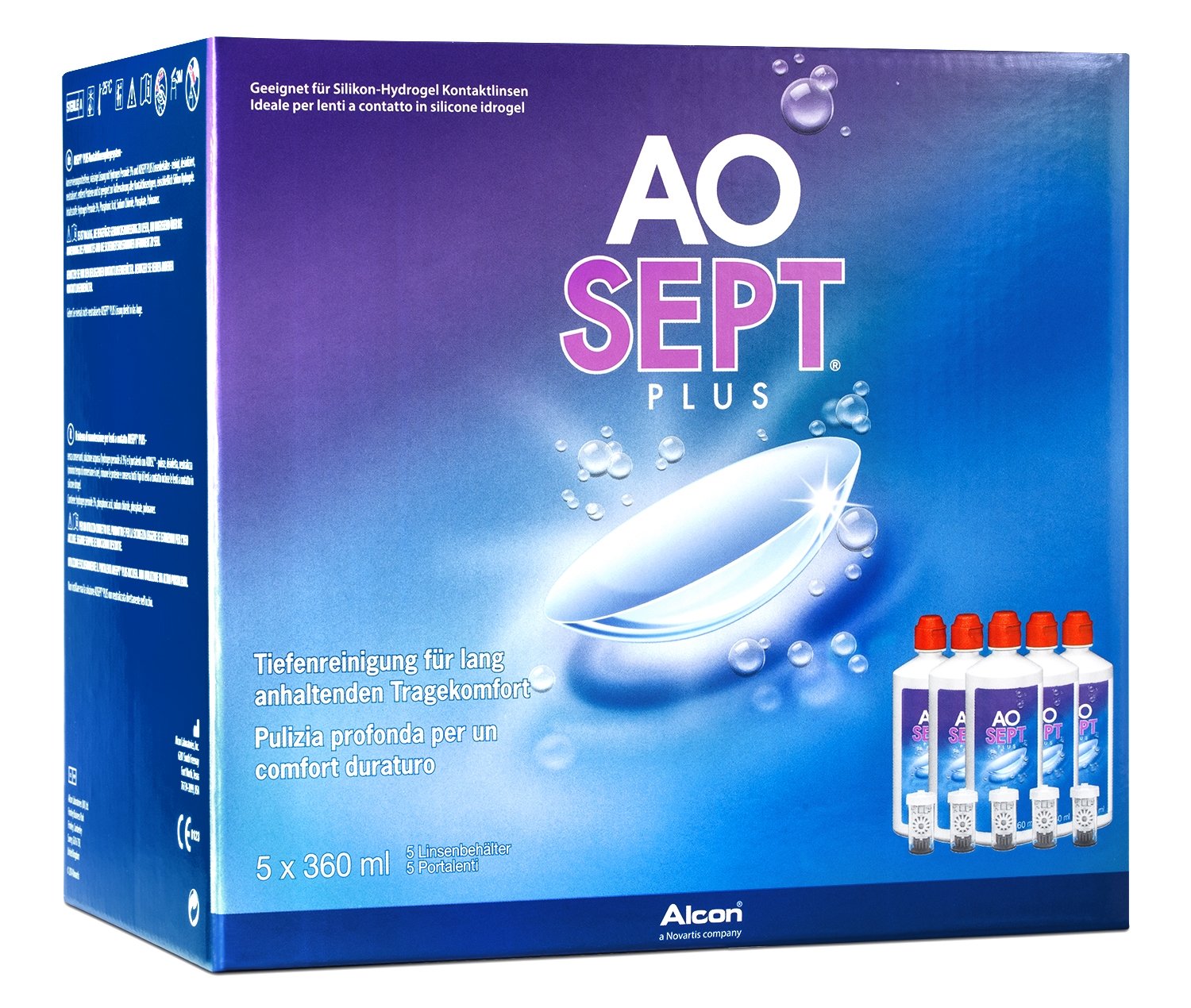 AOSEPT Plus Systempack, Alcon (5 x 360 ml)