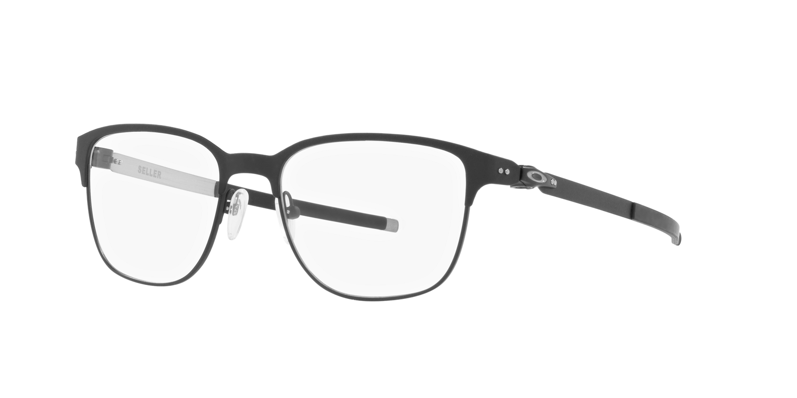 Oakley OX3248 324801 – Quadratische schwarze Metallbrille breit