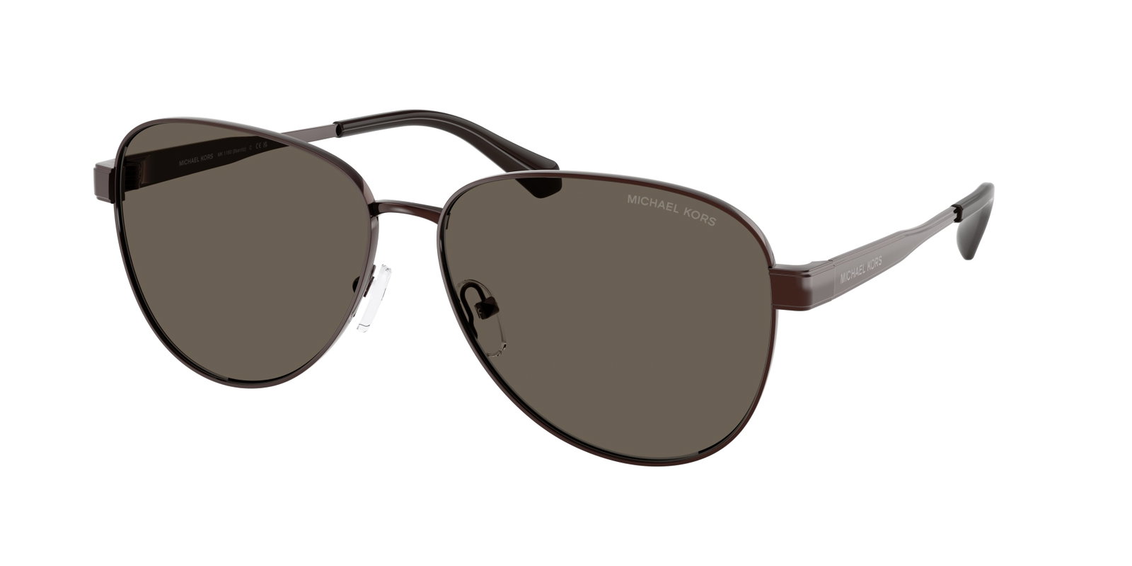 Das Bild zeigt die Sonnenbrille MK1160 von Michael Kors in der Farbe Schwarz.