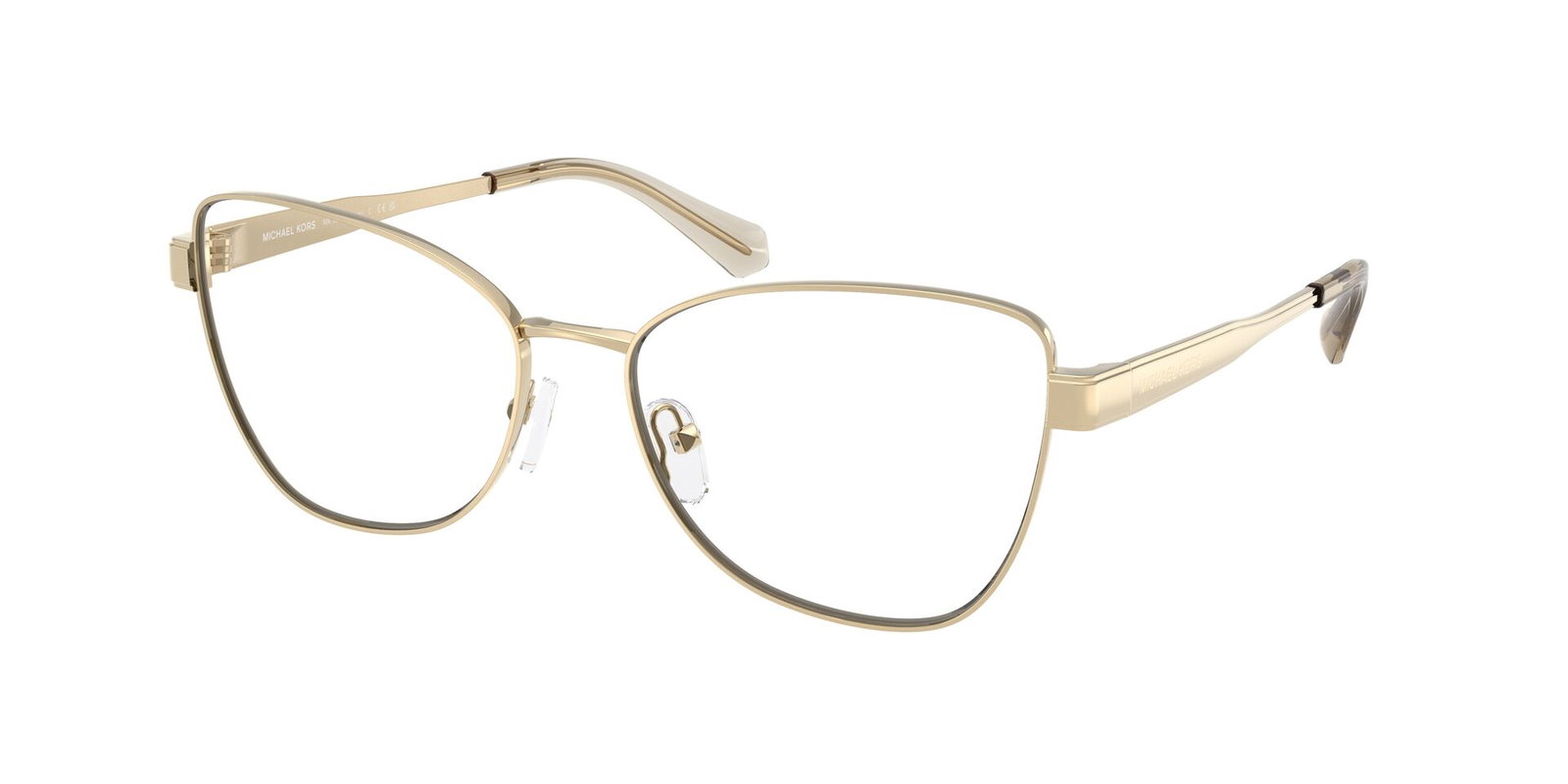 Michael Kors MK3085 1014 Paris – Breite Damen Metallbrille Hellgold