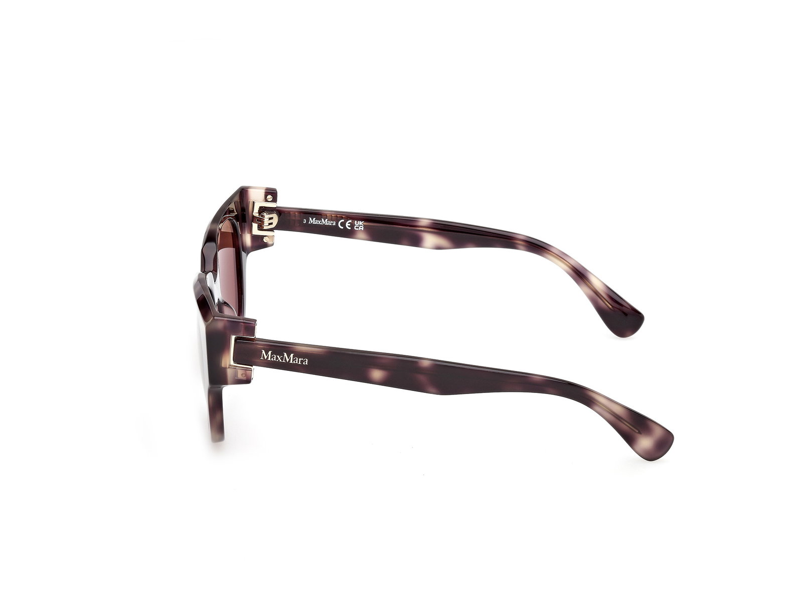 Das Bild zeigt die Sonnenbrille MM0138 von der Marke Max Mara in Dunkelhavanna.