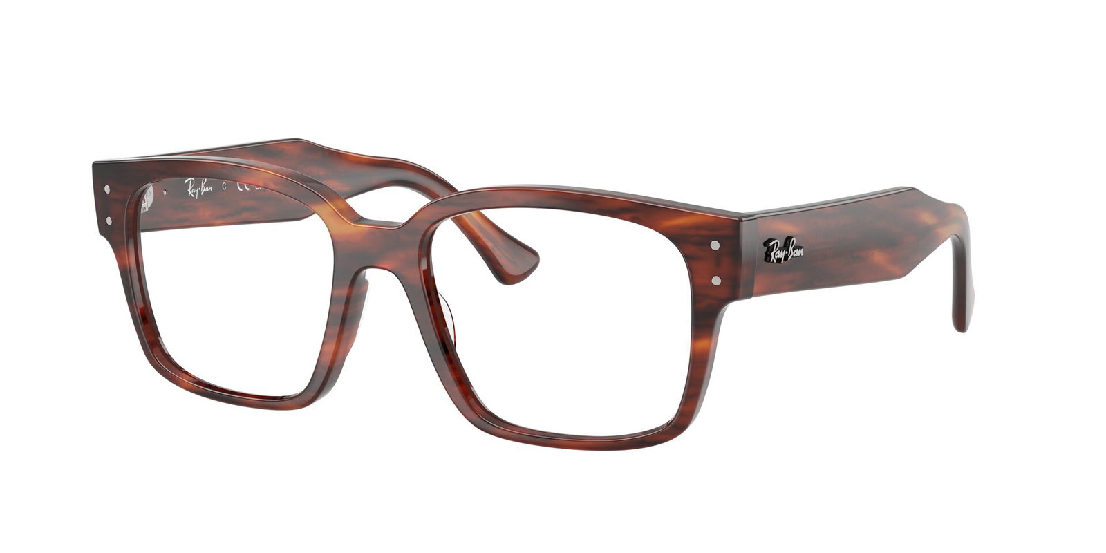 Ray Ban RX7256 8315 – Rechteckige Havana Acetatbrille Braun
