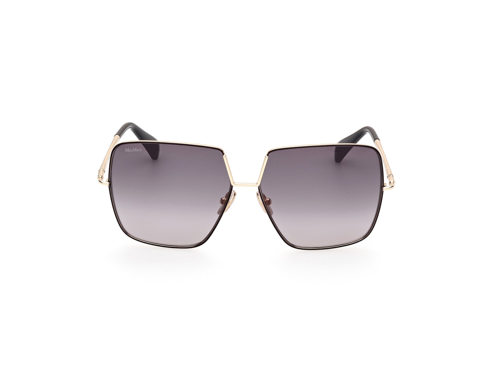 Das Bild zeigt die Sonnenbrille MM0082 32B von der Marke Max Mara in Schwarz/Gold.