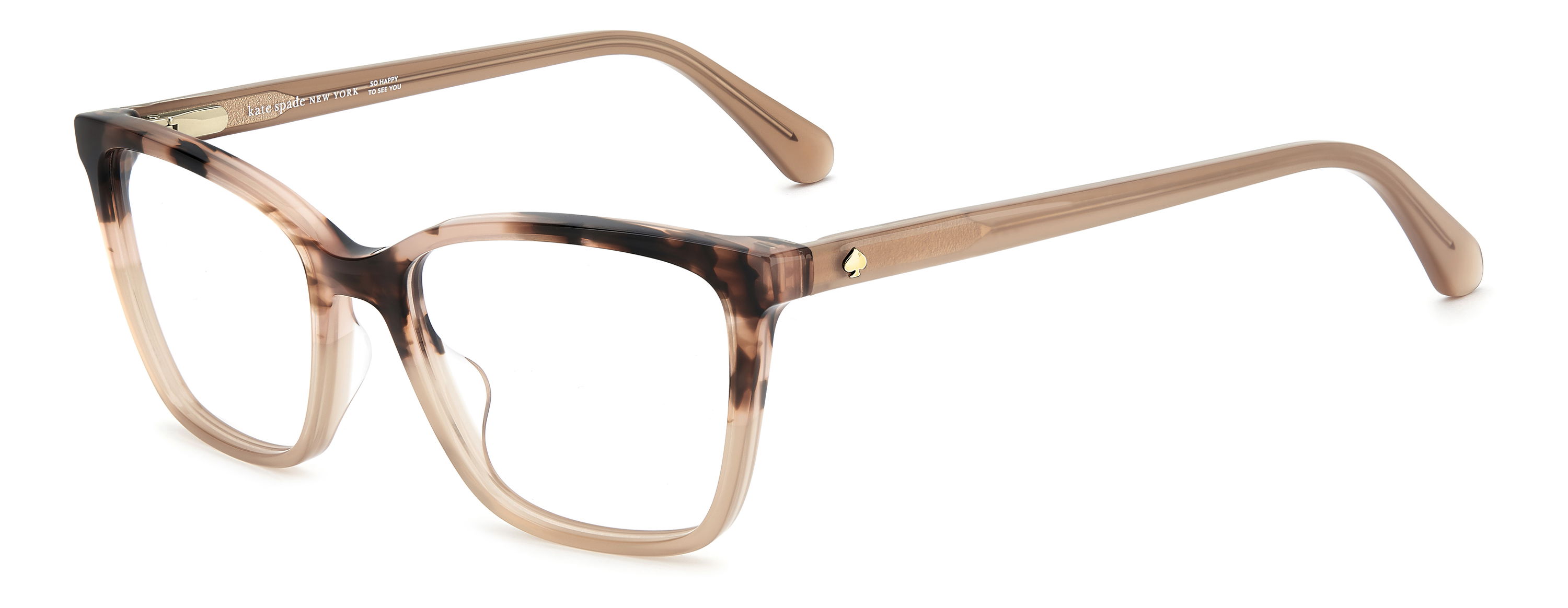 Entdecke Deine perfekte Kate Spade Brille für jeden Tag! Das Bild zeigt die Kate Spade Fassung Jalinda2 XLT leicht seitlich.