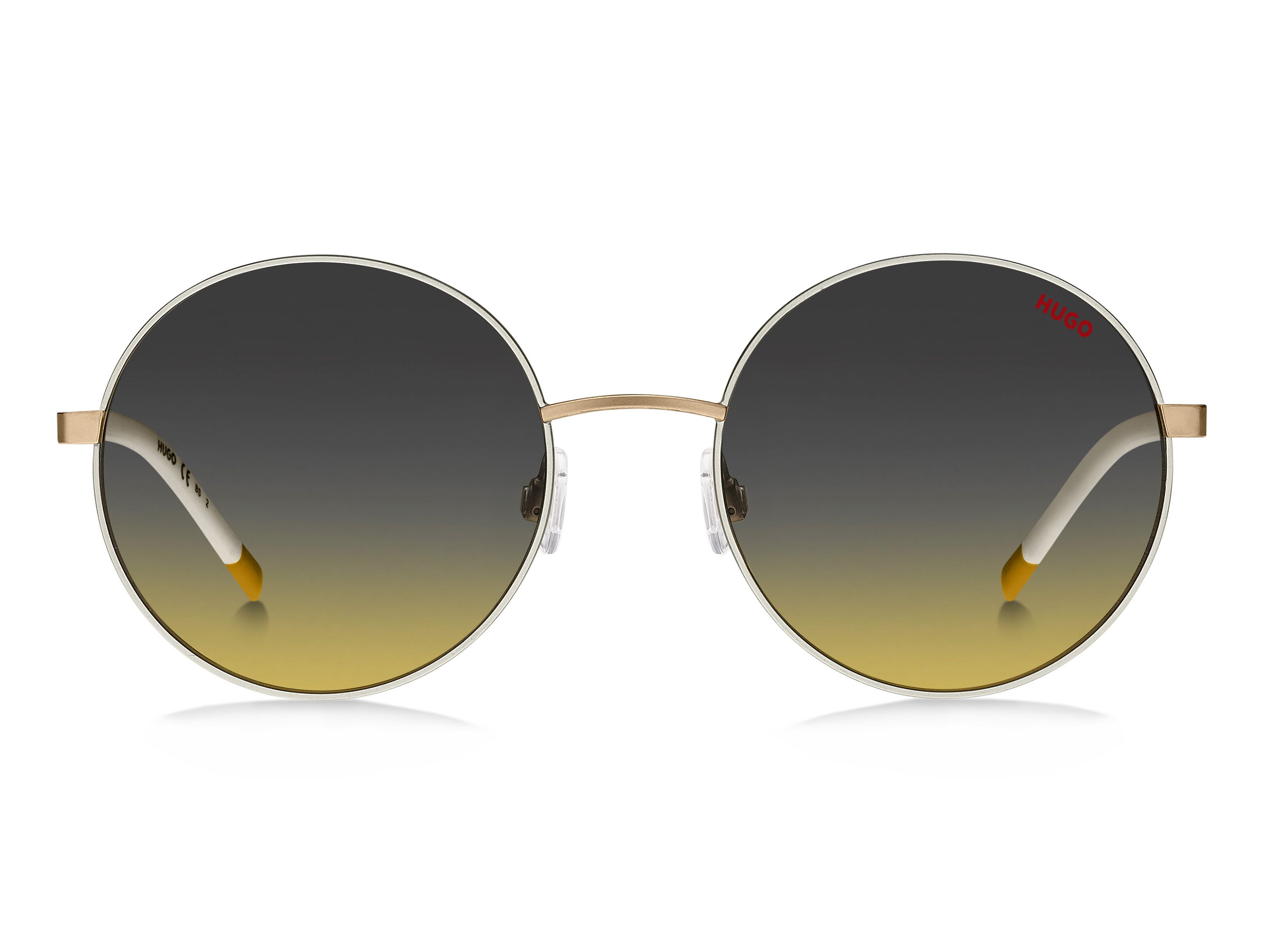 Das Bild zeigt die Sonnenbrille HG1237/S B4E von der Marke Hugo in gold.