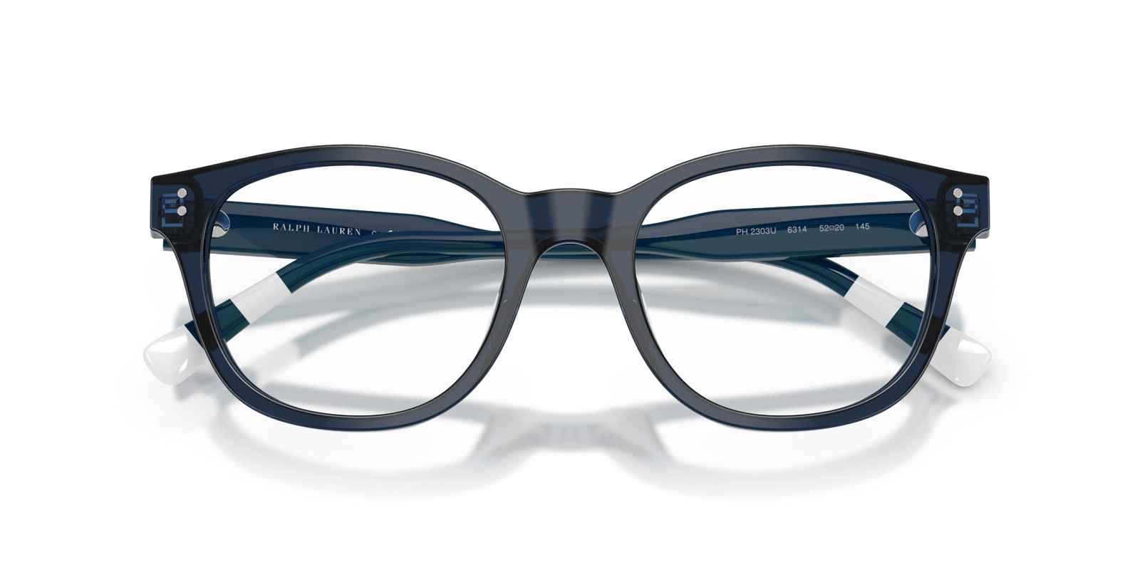 Das Bild zeigt die Brille 0PH2303U von Polo in der Farbe Dunkelblau.