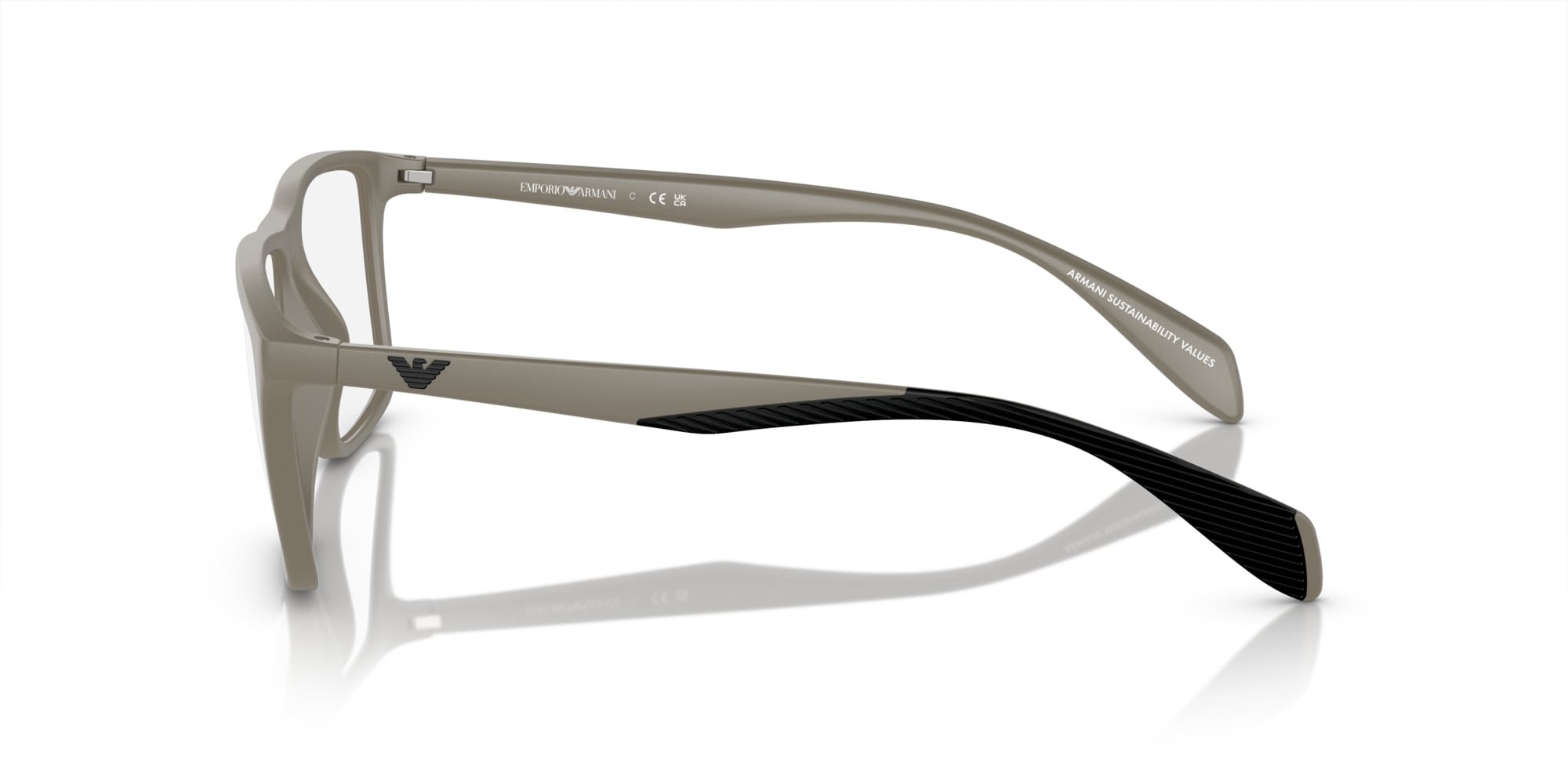 Emporio Armani Brille für Herren in Schlammfarbe matt EA3230 5437 53