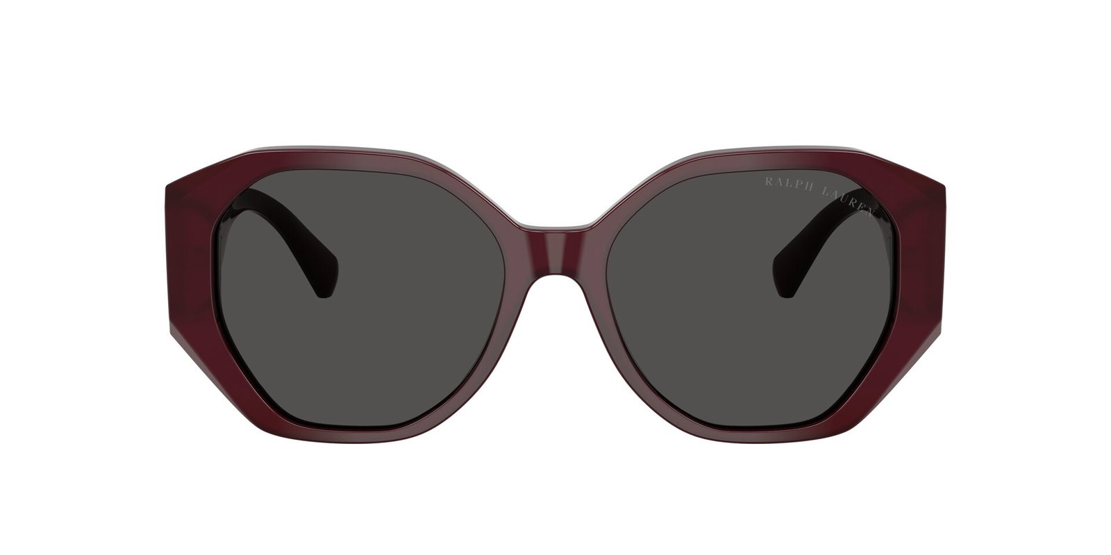 Das Bild zeigt die Ralph Lauren Sonnenbrille 8220 in Bordeaux von vorne.
