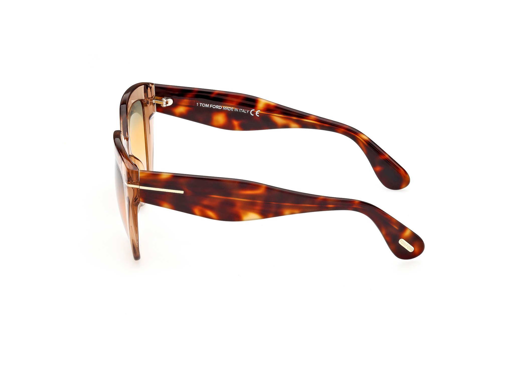 Das Bild zeigt die Sonnenbrille FT0939 45B von der Marke Tom Ford in havana.