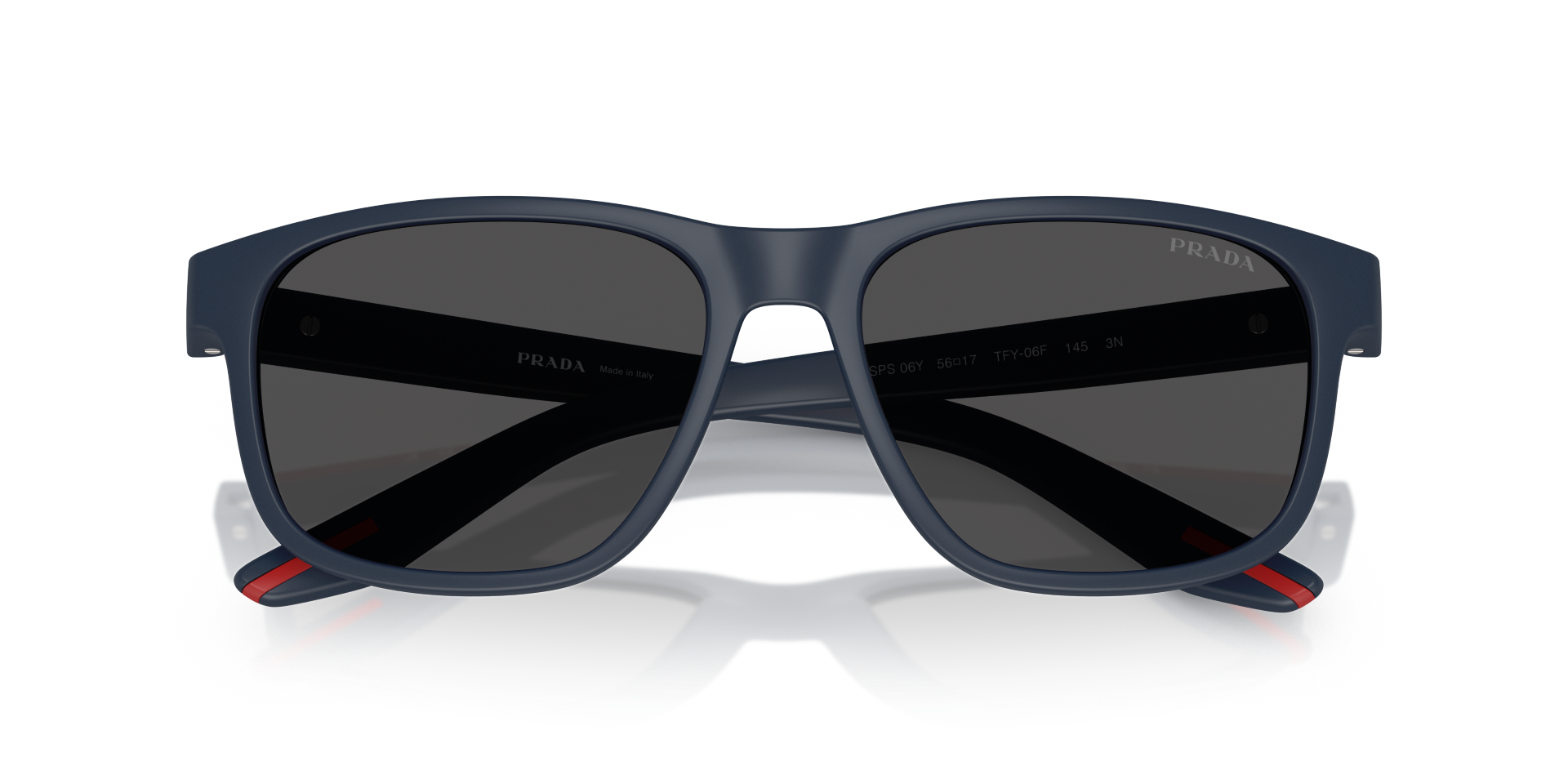 Auf diesem Bild sehen Sie die Sonnenbrille 0PS 06YS von Prada in der Farbe Schwarz.