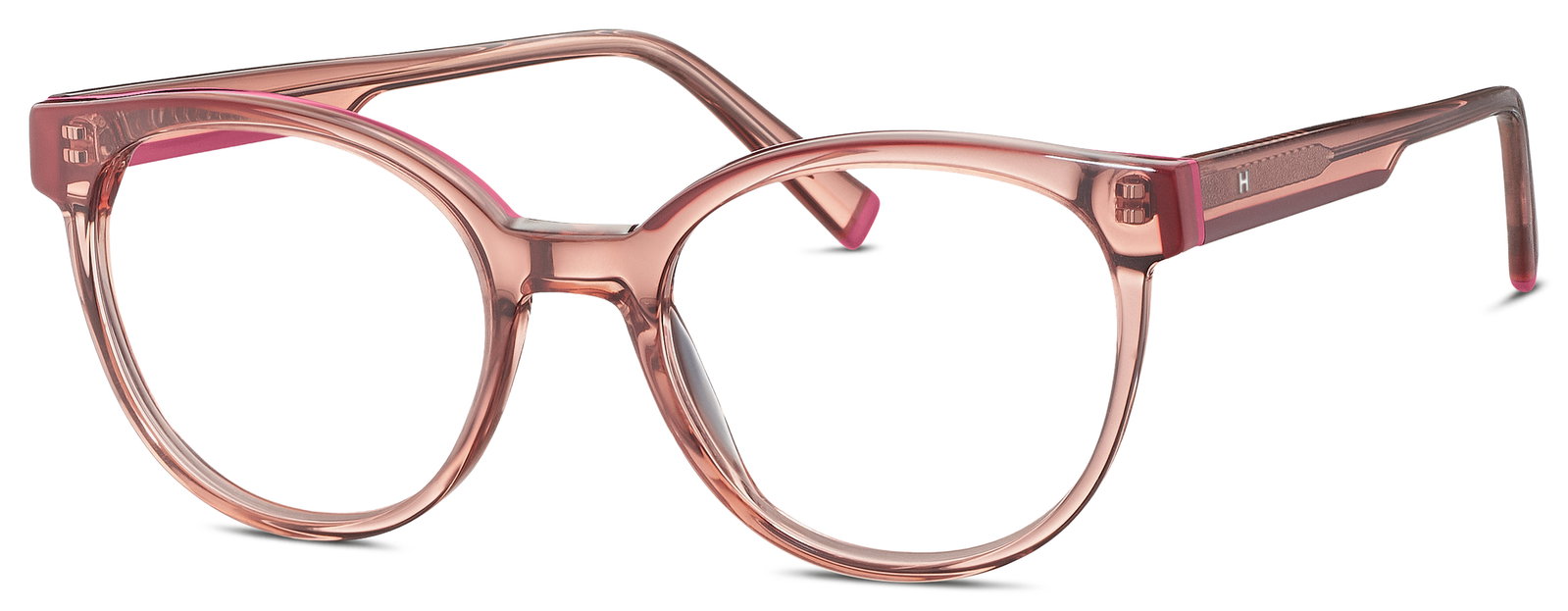 HUMPHREY'S 581121 – Runde Damenbrille Rosa Transparent Kunststoff