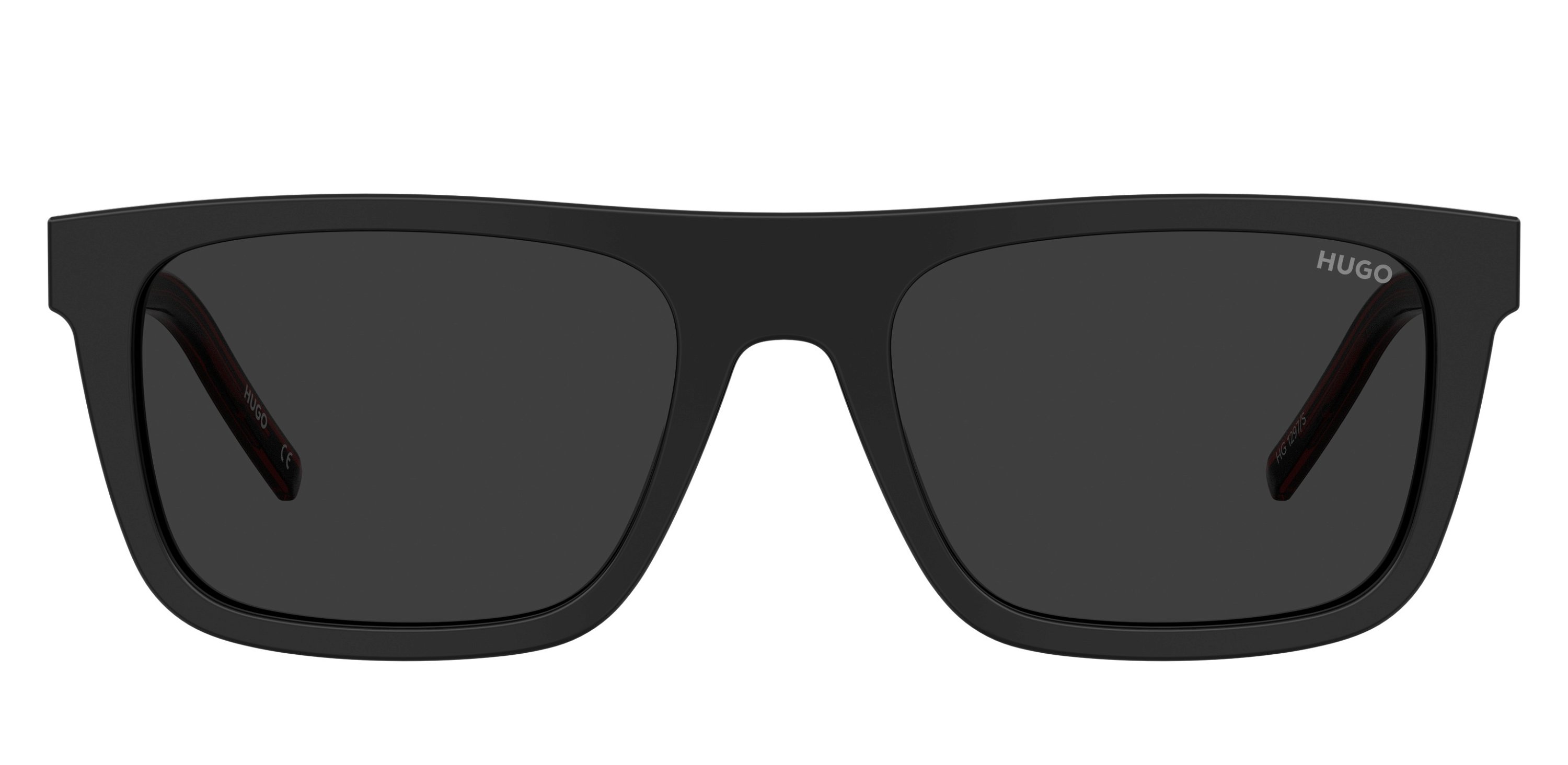 Das Bild zeigt die Sonnenbrille HG1297/S OIT von der Marke Hugo in rot/schwarz.