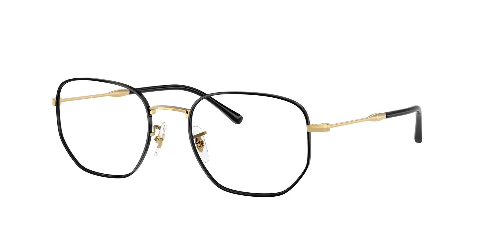 Das Bild zeigt die Korrektionsbrille RX6496 3175 von der Marke Ray-Ban in Schwarz Gold.