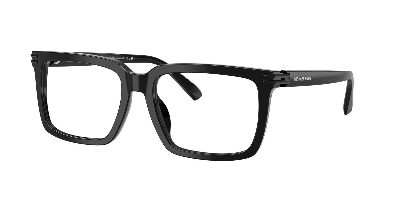 Michael Kors MK4155U 3005 – Rechteckige schwarze Herrenbrille Acetat