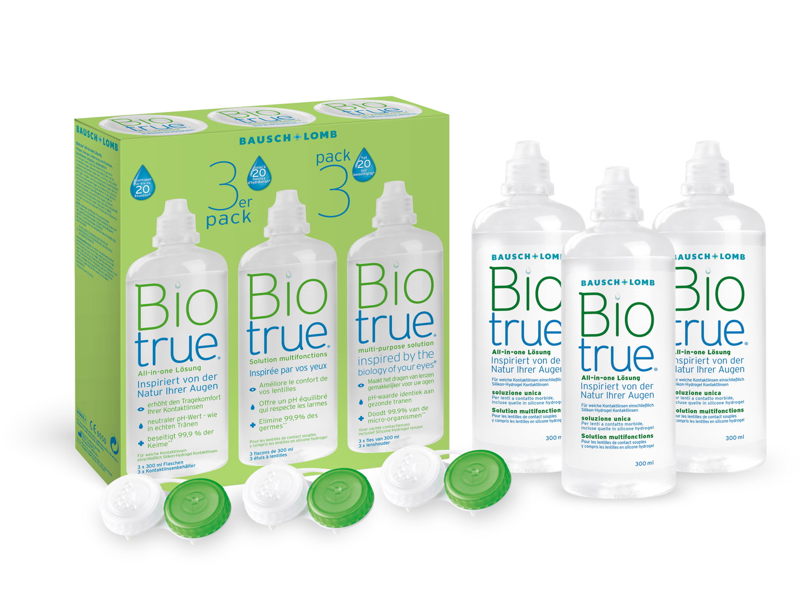 Biotrue Bausch & Lomb Pflegemittel 3er Pack (3 x 300 ml)