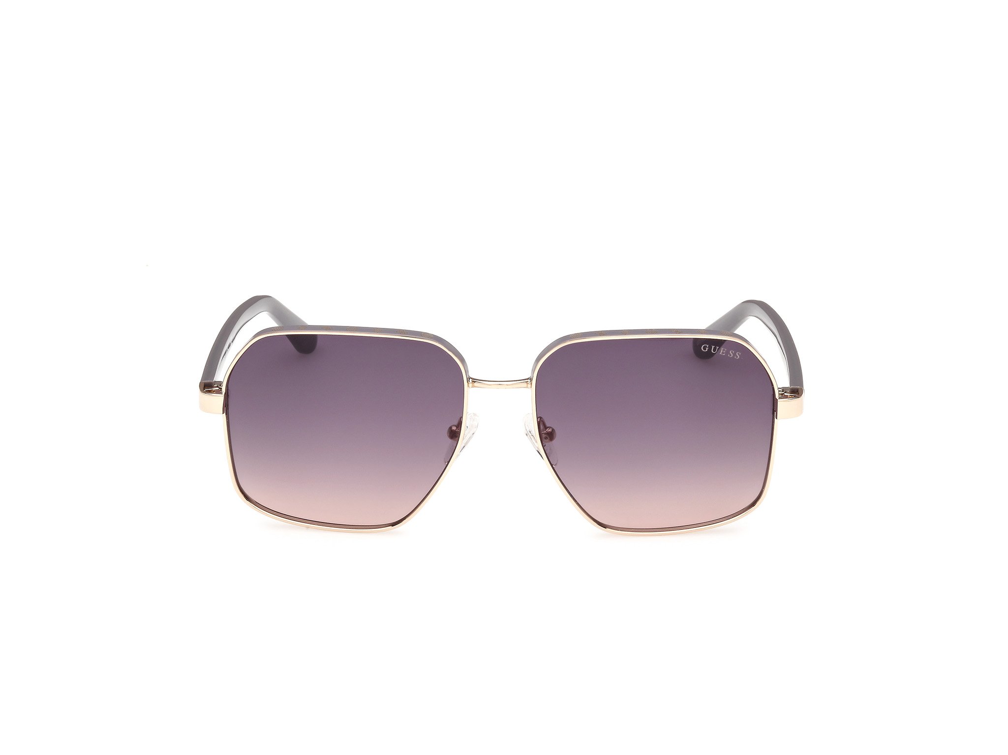 Das Bild zeigt die Sonnenbrille GU00107 32B von der Marke Guess in Gold.