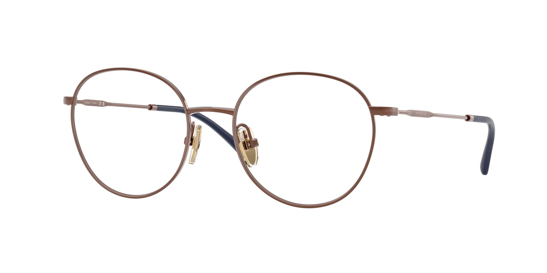 Das Bild zeigt die Korrektionsbrille 4280 von der Marke Vogue in der Farbe Schwarz Gold.