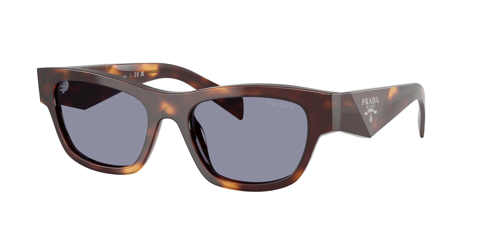 Auf diesem Bild sehen Sie die Sonnenbrille 0PR B09S von Prada in der Farbe Havanna.