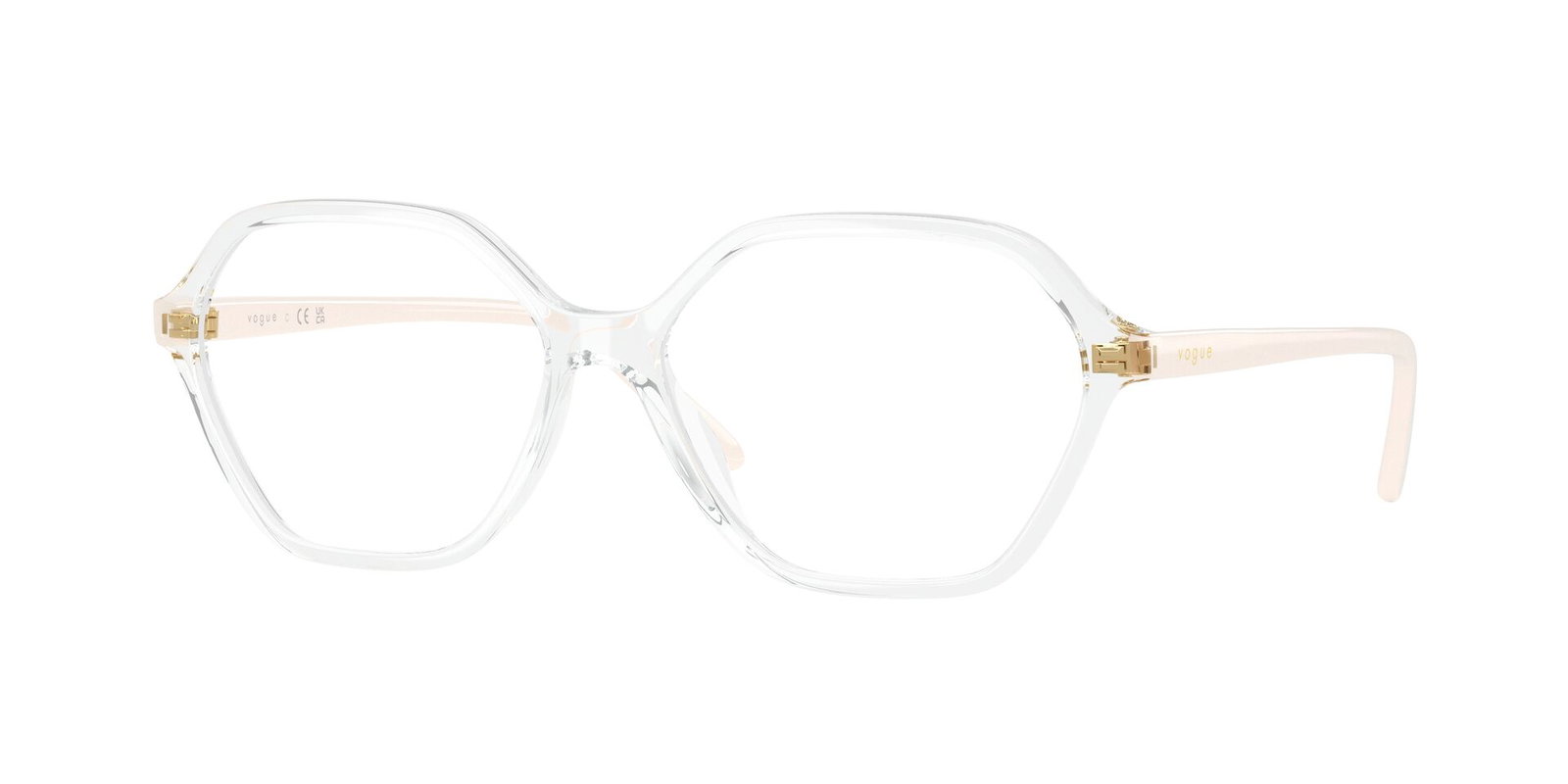 Das Bild zeigt die Korrektionsbrille 5622 von Vogue in der Farbe Transparent.