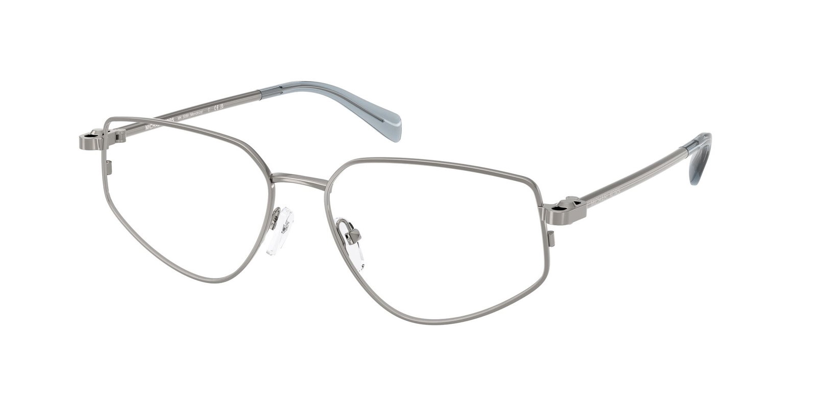 Michael Kors MK3088 1002 Mendoza – Glänzende Damenbrille Silber Metall