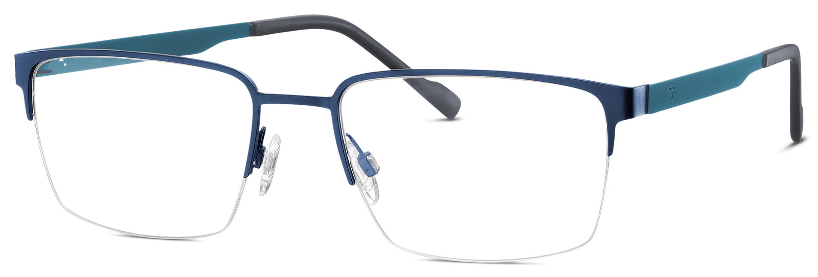 TITANflex 820883 70 – Rechteckige Titanbrille Blau breit