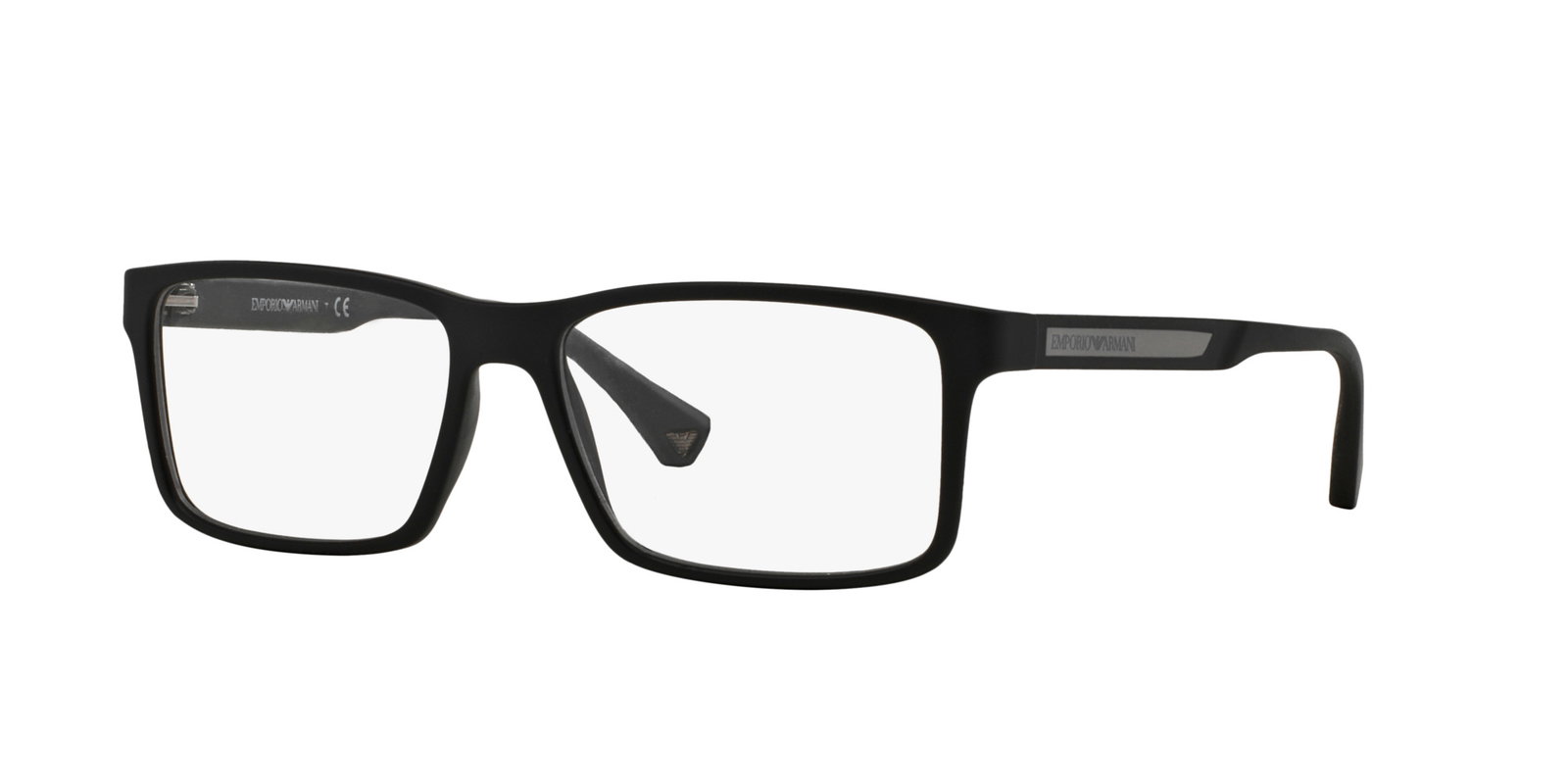 Emporio Armani EA3038 5063 54 – Schmale schwarze Kunststoffbrille