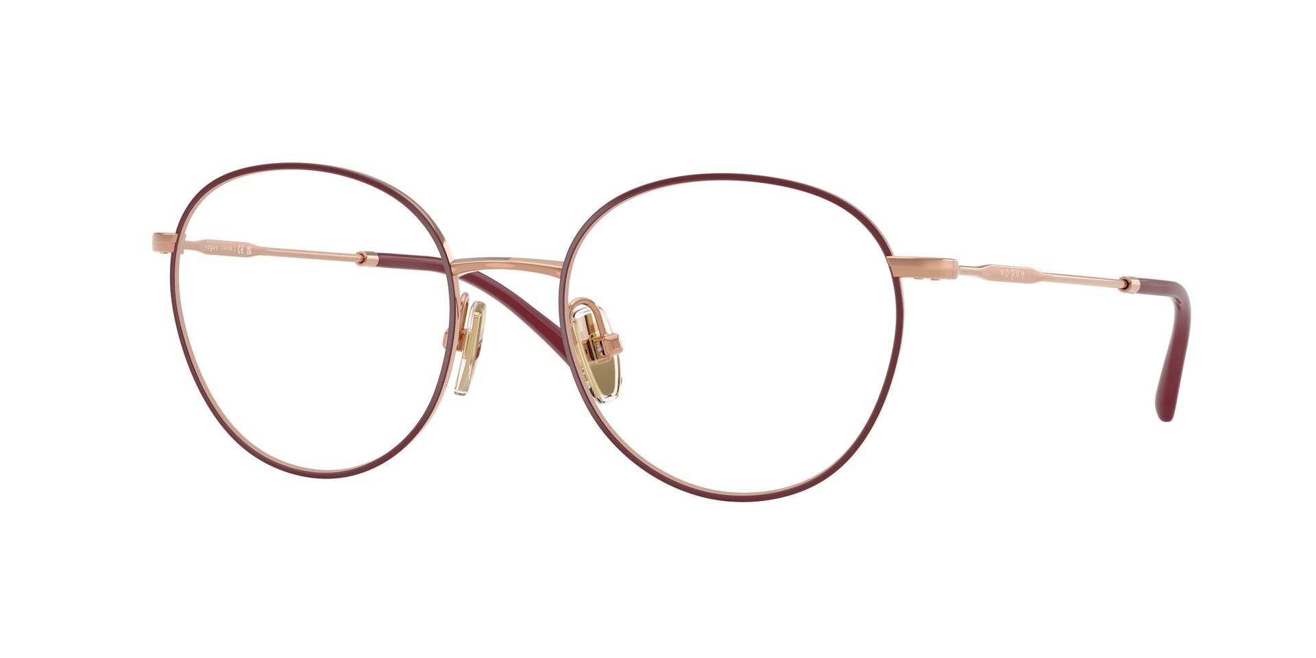 Das Bild zeigt die Korrektionsbrille 4280 von der Marke Vogue in der Farbe Schwarz Gold.