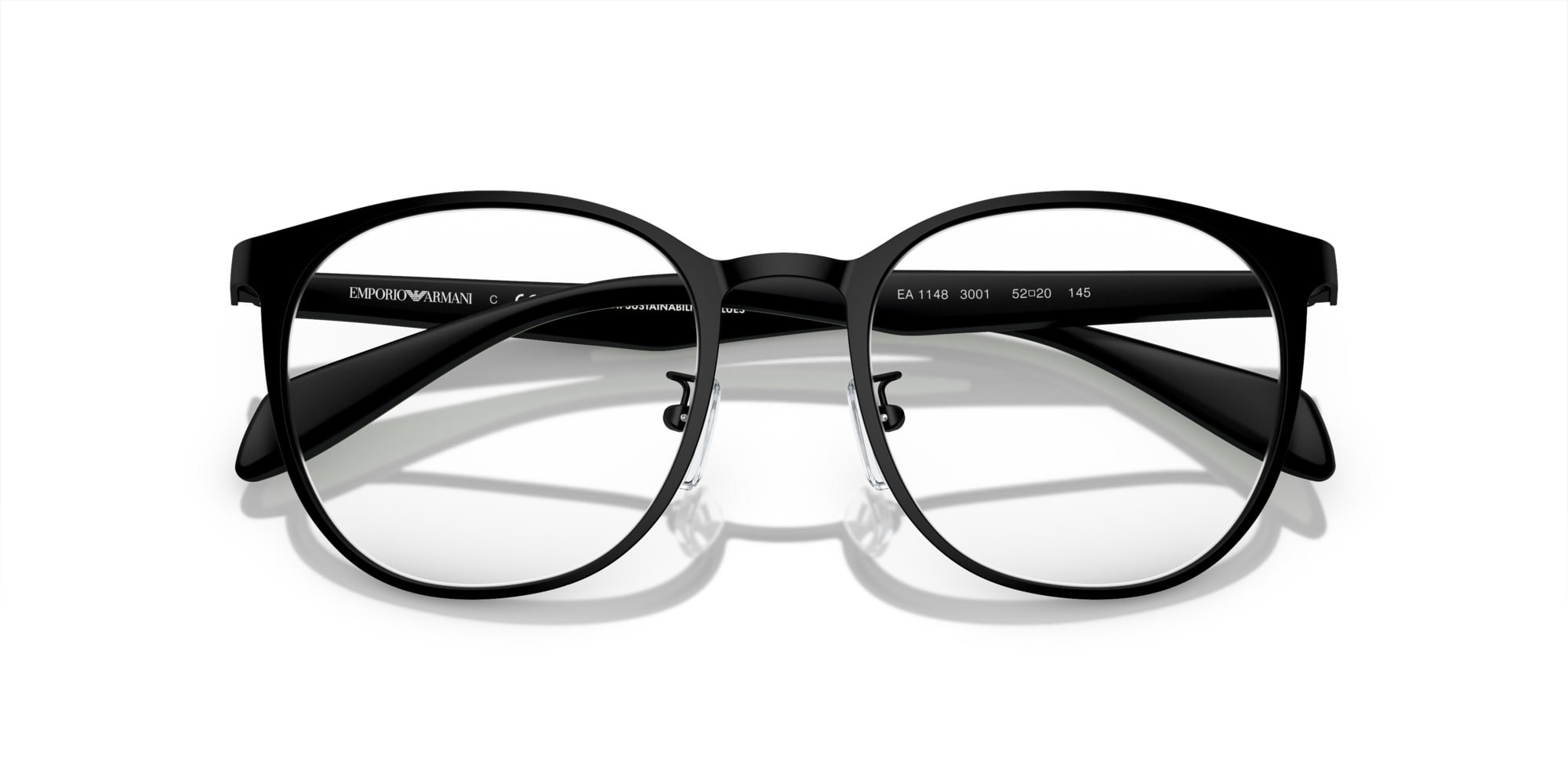 Emporio Armani Brille für Herren in schwarz matt EA1148 3001 52