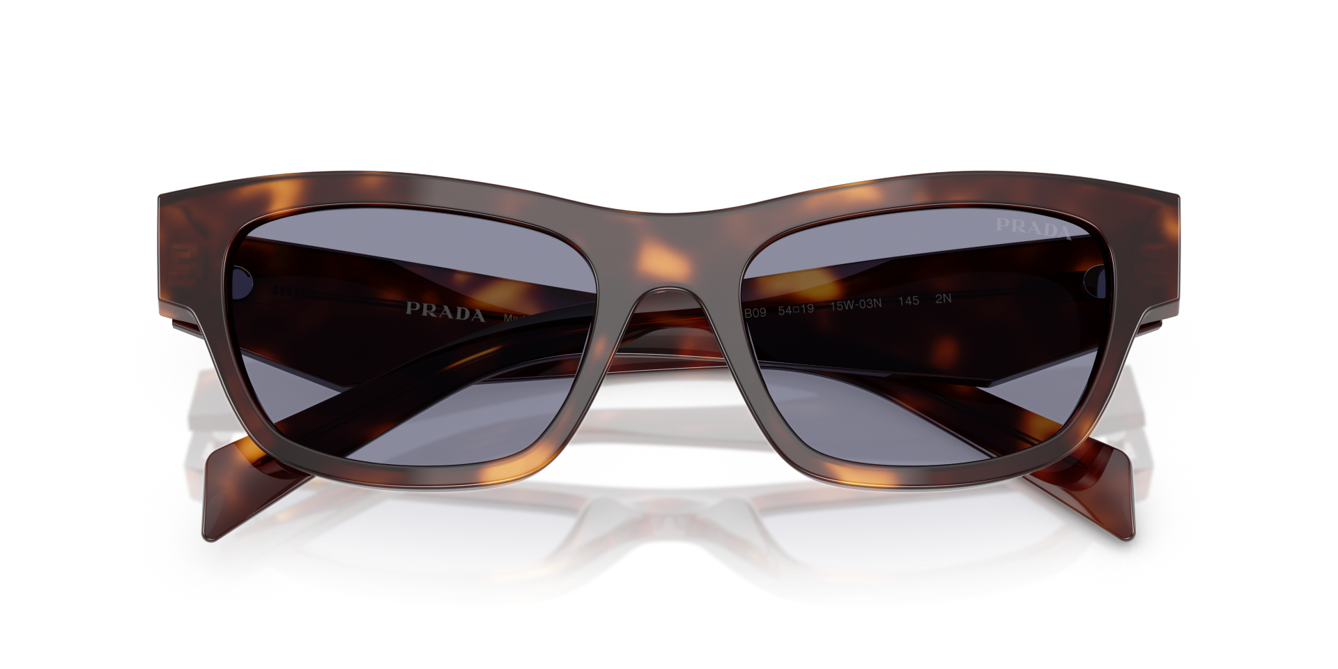 Auf diesem Bild sehen Sie die Sonnenbrille 0PR B09S von Prada in der Farbe Havanna.