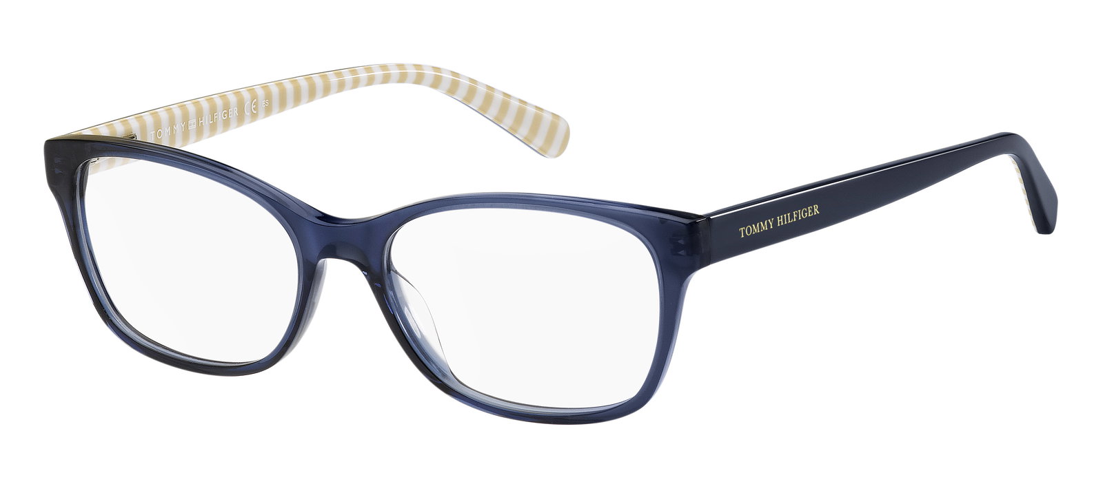Tommy Hilfiger TH2008 46C – Rechteckige Brille Blau Weiß Kunststoff