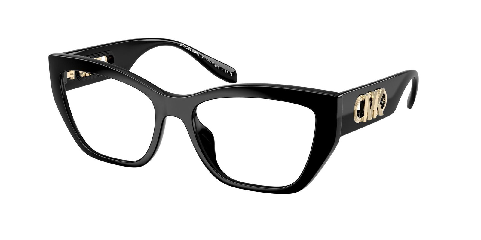 Michael Kors MK4149U 3005 – Rechteckige Damenbrille Schwarz Kunststoff