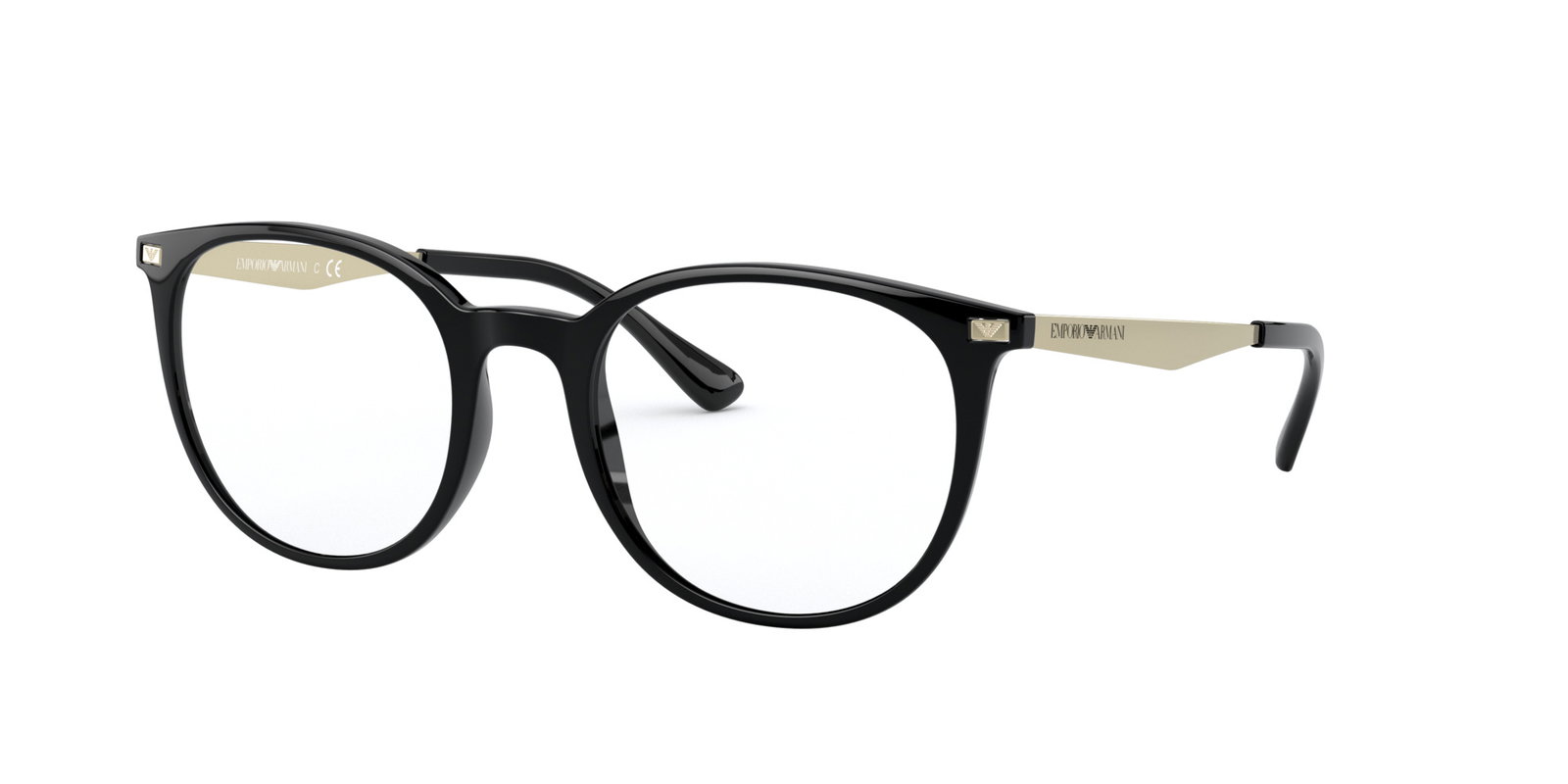 Emporio Armani EA3168 5001 – Schwarze ovale Brille Kunststoff