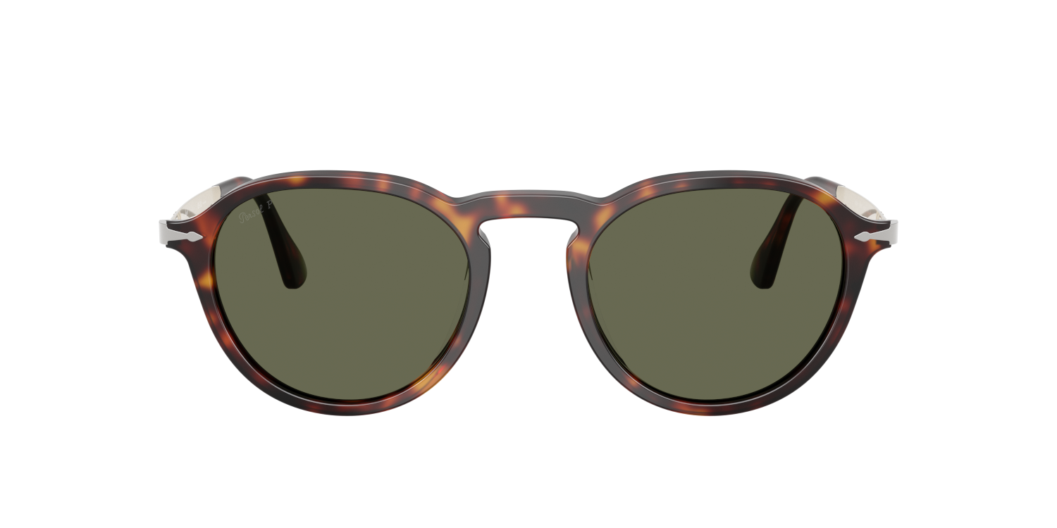 Das Bild zeigt die Persol Sonnenbrille PO3383 in havana von vorne.