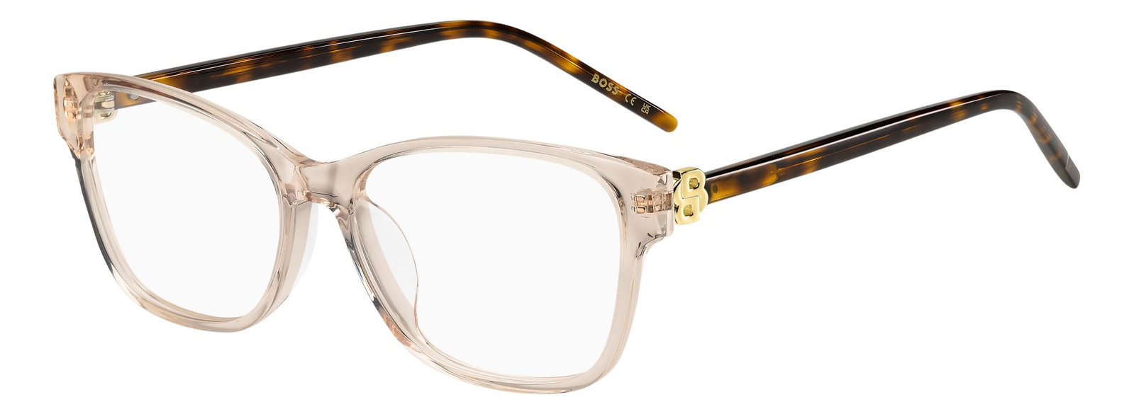 Zu sehen ist eine Korrektionsbrille von Boss in der Farbe Havanna.