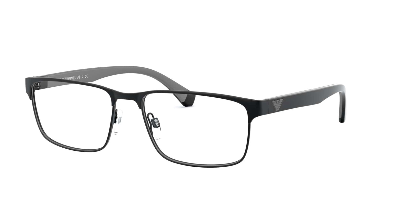 Emporio Armani EA1105 3014 – Rechteckige schwarze Metallbrille