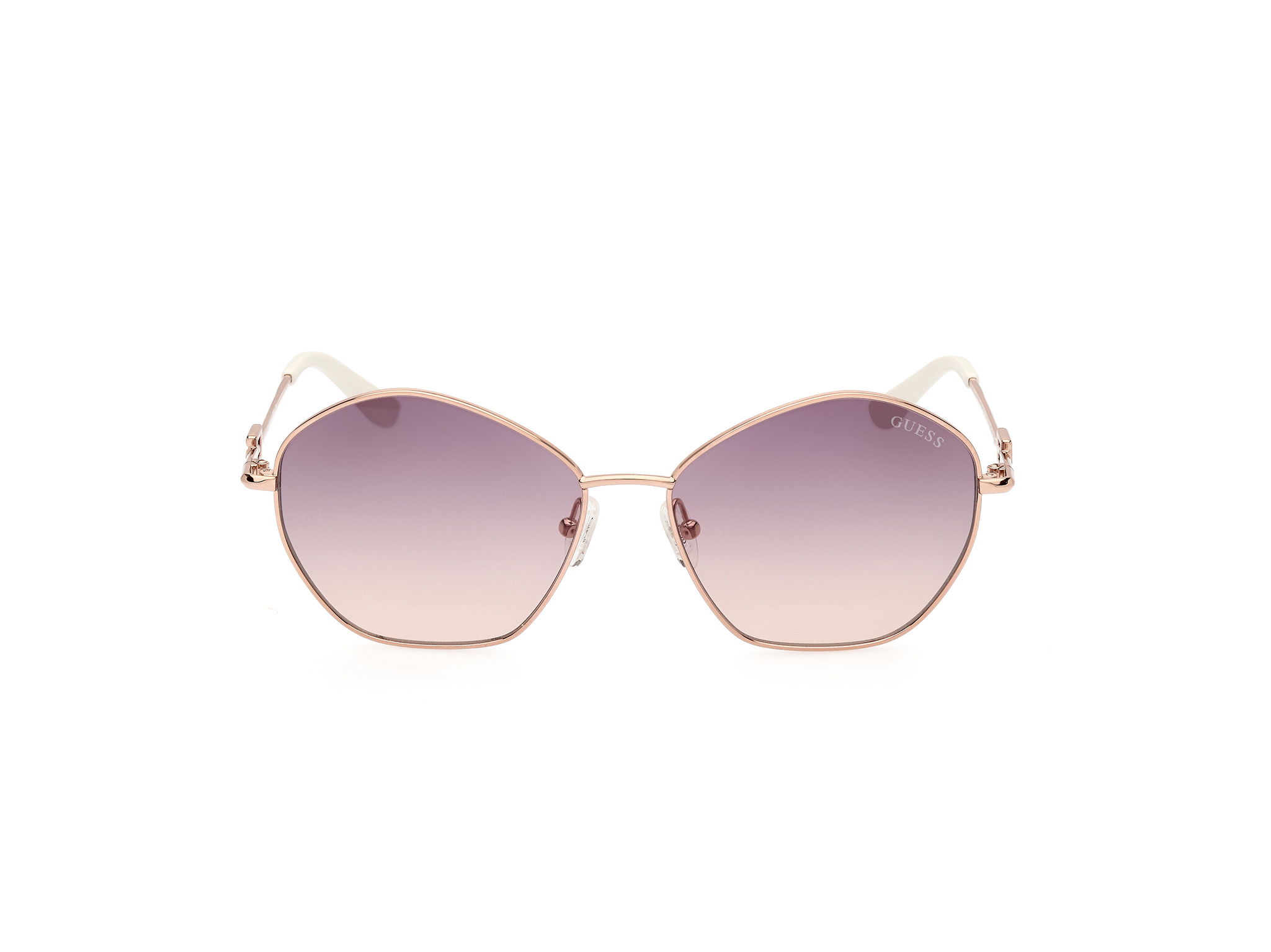 Das Bild zeigt die Sonnenbrille GU7907 28Z von der Marke Guess in  Rosé Gold