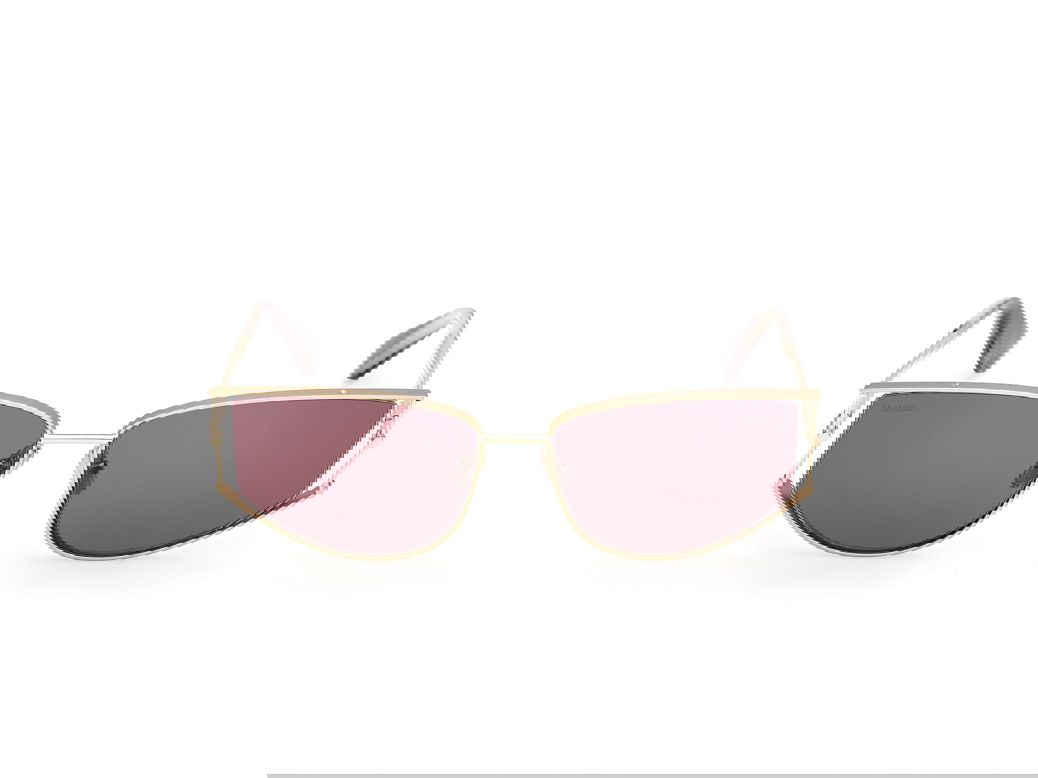 Das Bild zeigt die Sonnenbrille MM0141 von der Marke Max Mara in Gold.