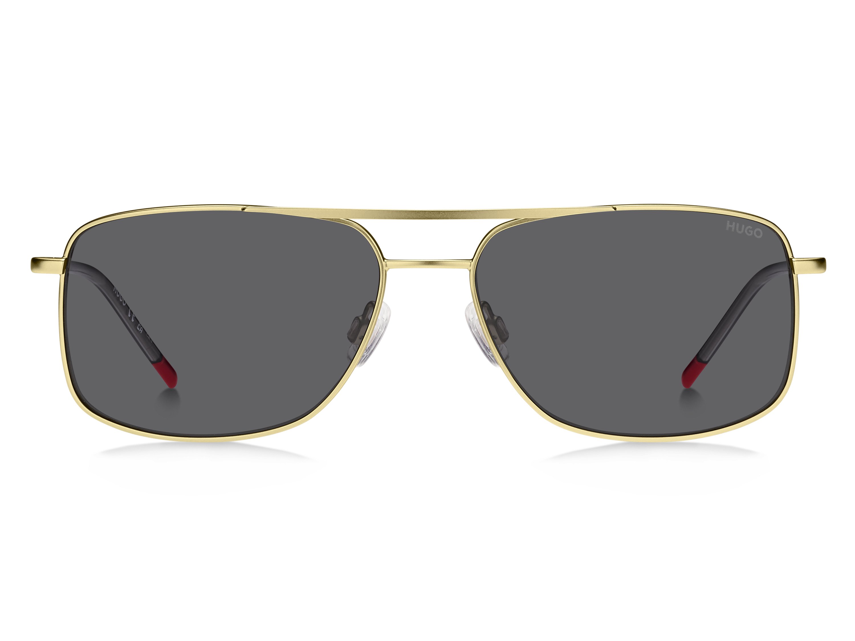 Das Bild zeigt die Sonnenbrille HG1287/S 2F7 von der Marke Hugo in gold/grau.