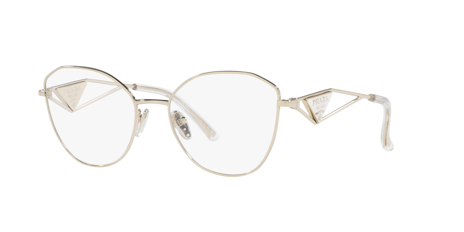 Prada PR 52ZV ZVN1O1 – Gold Butterfly Damenbrille Metall