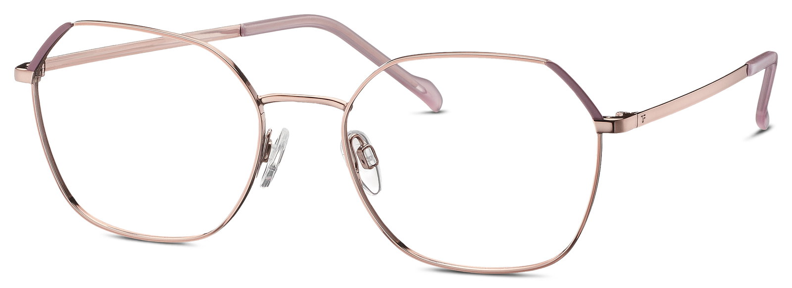 TITANflex 826013 50 – Rechteckige Titanflex Brille Rosé Metall