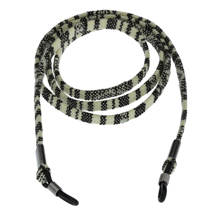 Brillenband schwarz creme gemustert beige