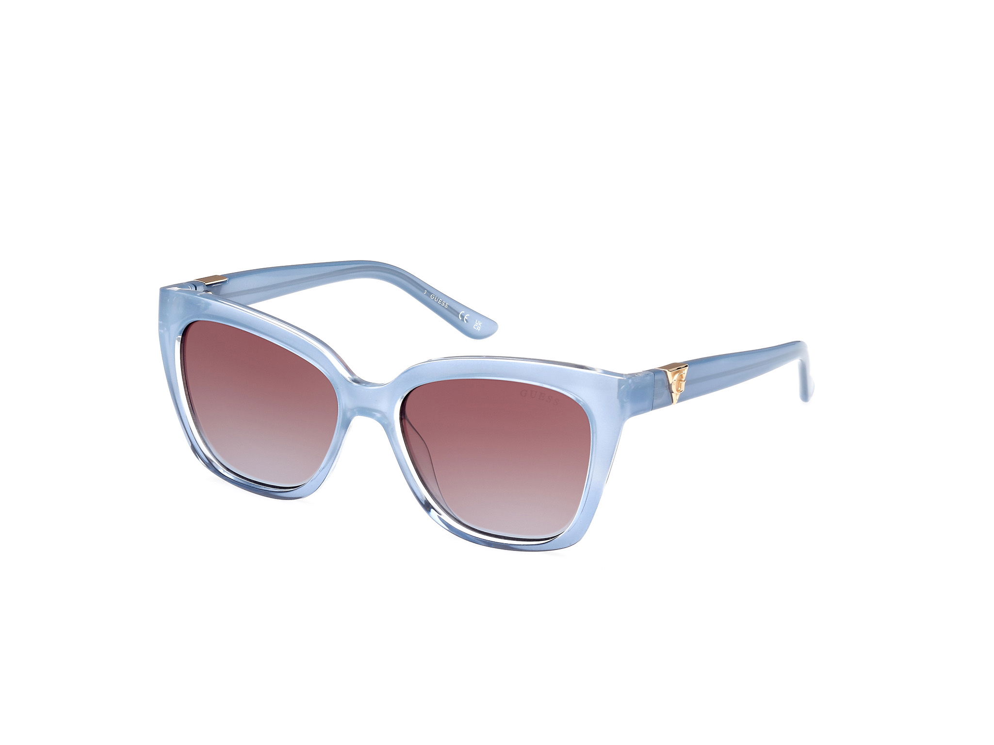 Das Bild zeigt die Sonnenbrille GU7878 92F von der Marke Guess in Blau