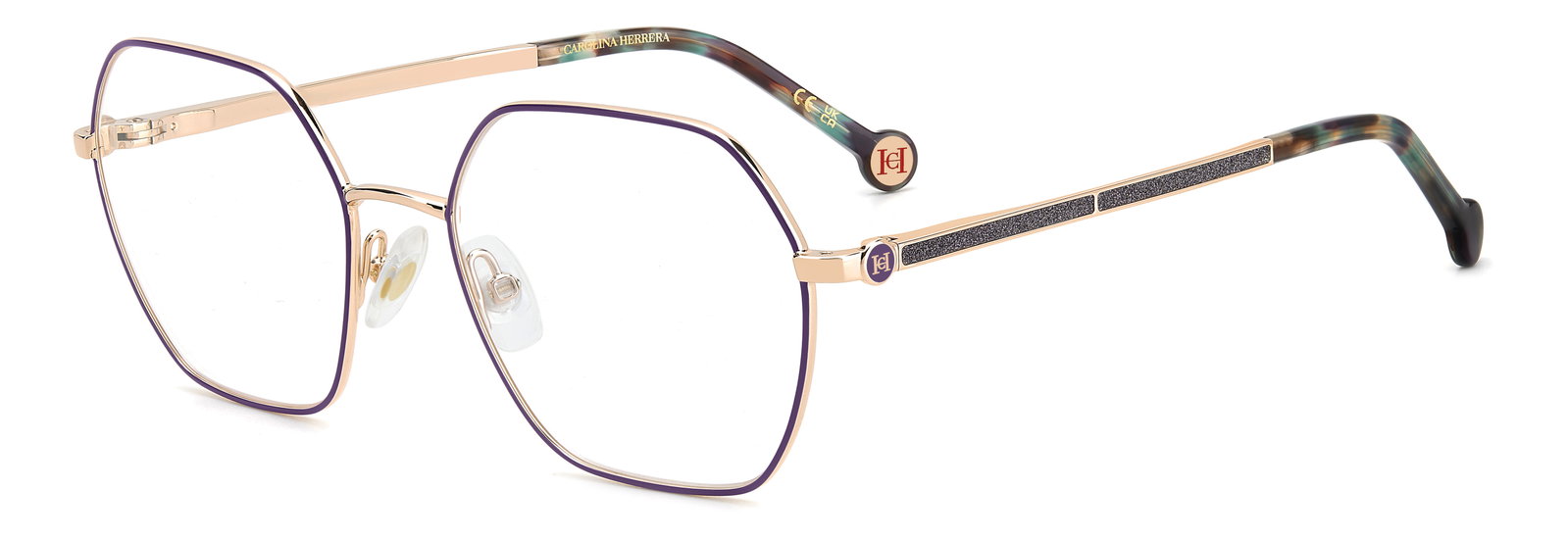 Carolina Herrera 0286 BSU 53 – Runde Damenbrille Roségold Metall