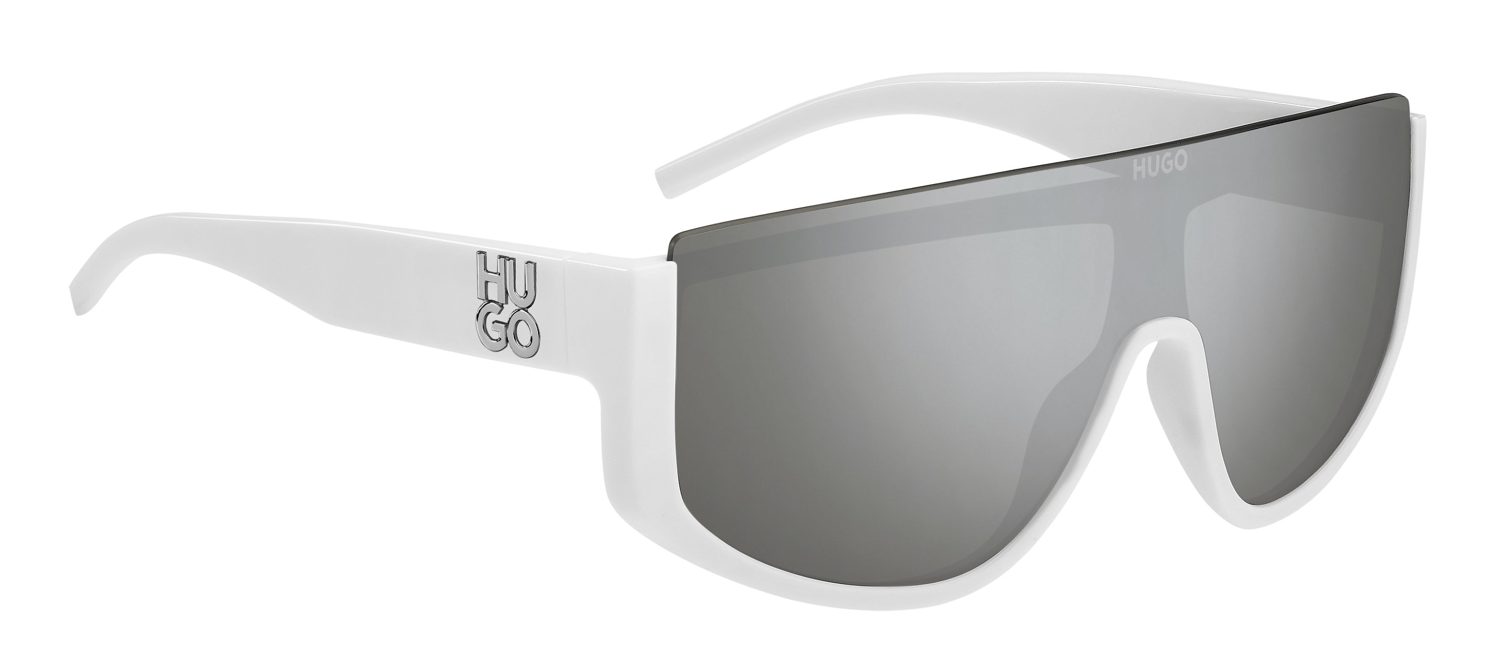 Das Bild zeigt die Sonnenbrille HG1283/S VK6 von der Marke Hugo in weiß.