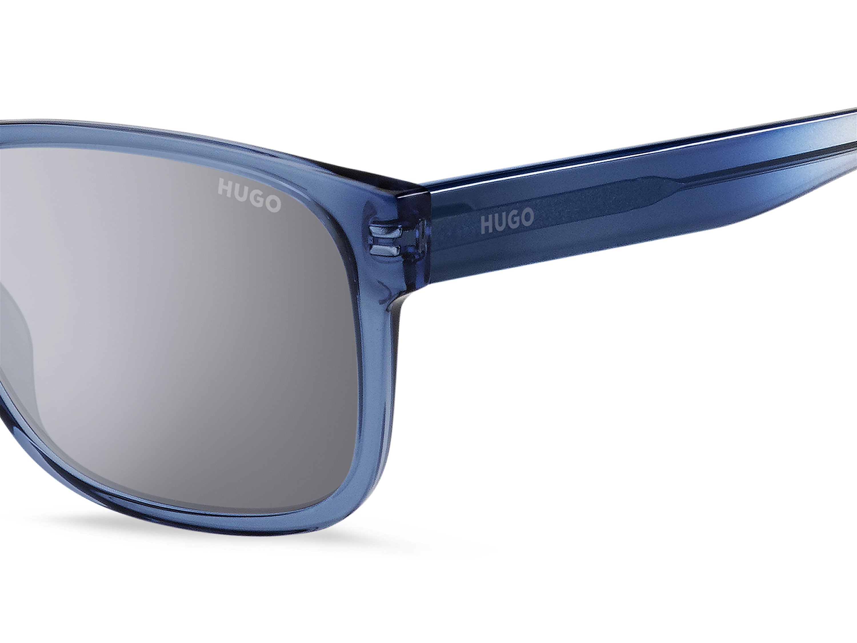 Das Bild zeigt die Sonnenbrille HG1260/S XW0 von der Marke Hugo in blau/grau.