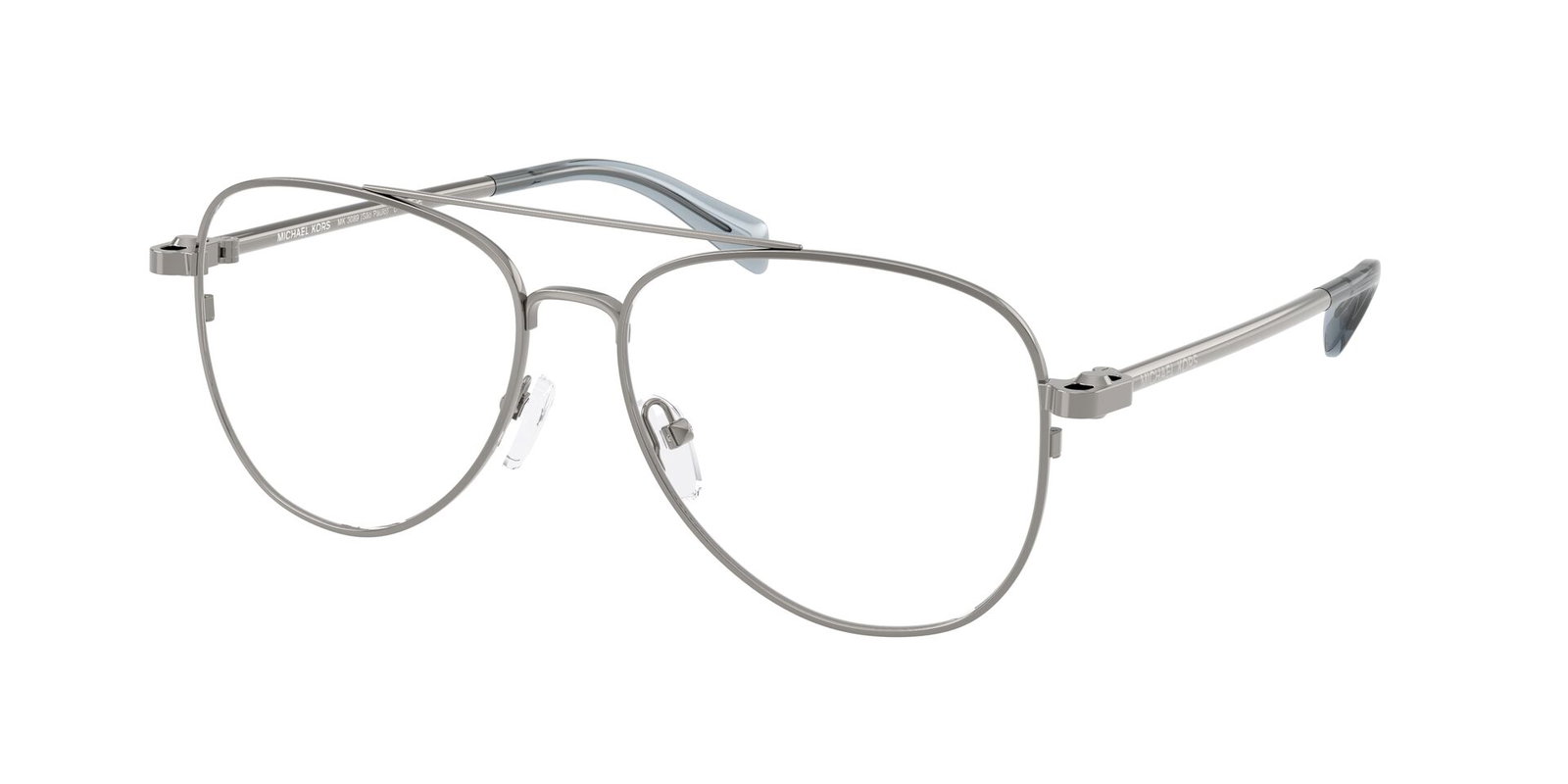 Michael Kors MK3089 1002 – Glänzende Damen Metallbrille Silber