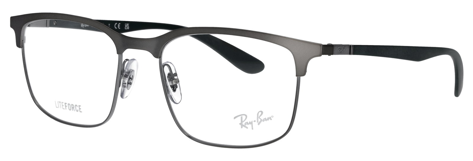 Ray Ban RX6518 2620 – Rechteckige Metallbrille Gunmetal Mittel