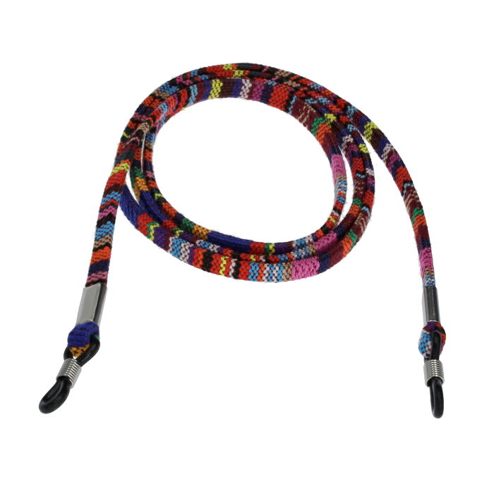 Brillenband bunt gemustert rot