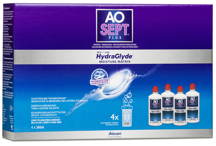 Aosept Hydragylde Vorratspack AOSEPT Hydraglyde Systempack, Alcon (4 x 360 ml)